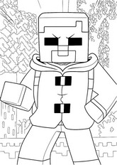 Coloriage gratuit - Grey - Minecraft Le manga