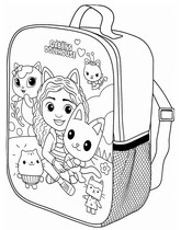 Tegning for fargelegging - Sac à dos - Gabbys dukkehus - Leker