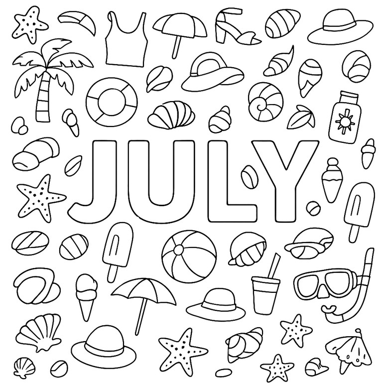 Dibujo para colorear July
