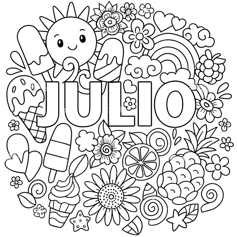 Dibujo para colorear Julio