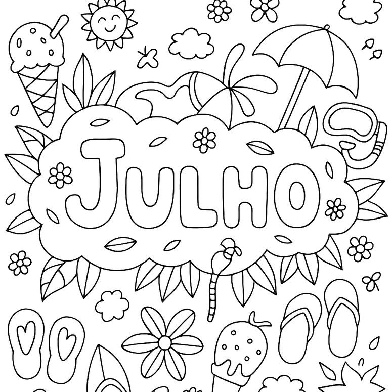 Dibujo para colorear Julho