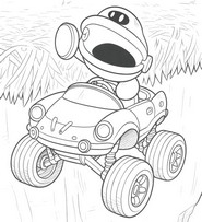 Coloriage à imprimer - Shy Guy - Super Mario World