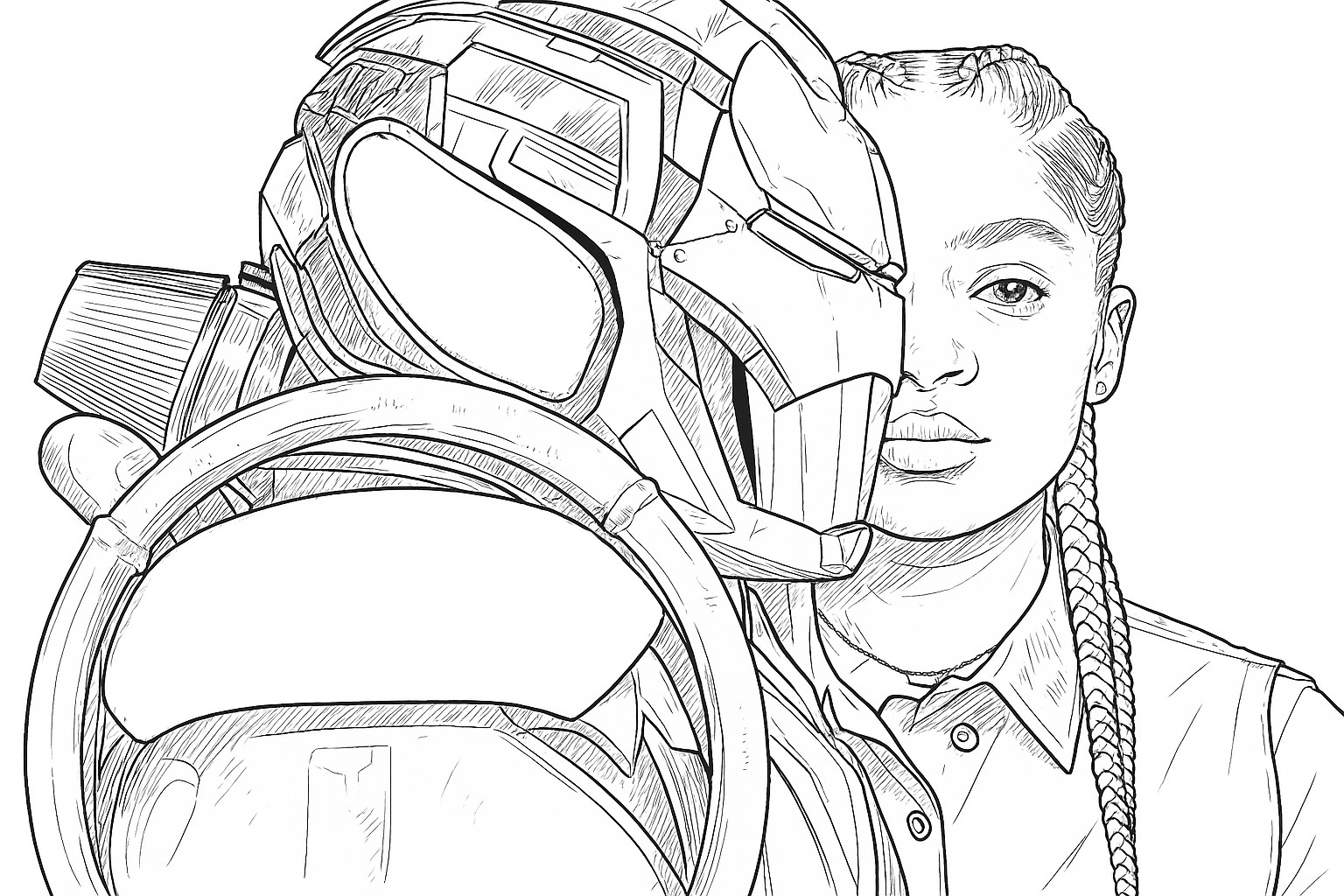Malvorlagen Riri Williams wird Ironheart