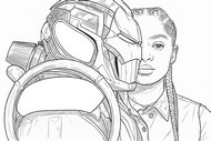 Desenho gratuito - Riri Williams se torna Ironheart - Ironheart