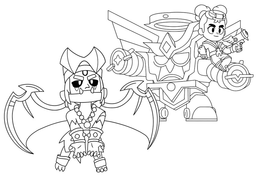 Coloring page Martyr Meg & Infernal Fang