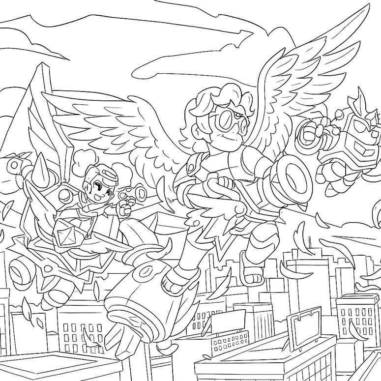 Coloring page Angelic Skins