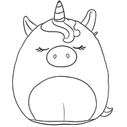 Printable coloring - Lola the unicorn - Squishmallows