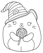 Free coloring page - Jack the Black Cat - Squishmallows