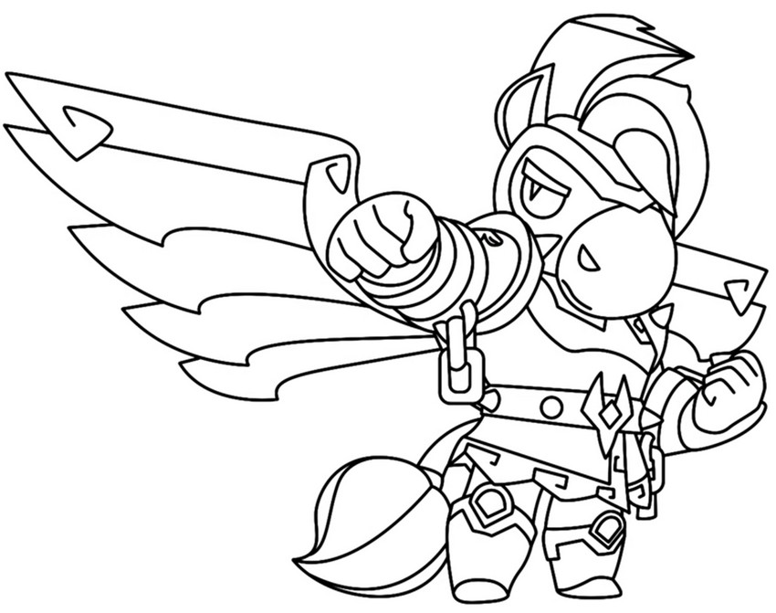 Dibujo para colorear BERRY PEGASO