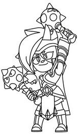 Kleurplaat om te downloaden - PERSEPHONE LUMI - Brawl Stars - Legendes van de onderwereld
