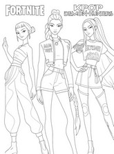 Gambar mewarnai - Fortnite - Kpop Demon Hunters