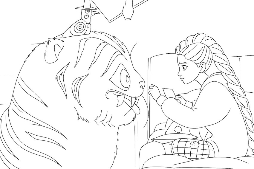 Coloring page Rumi receives the message