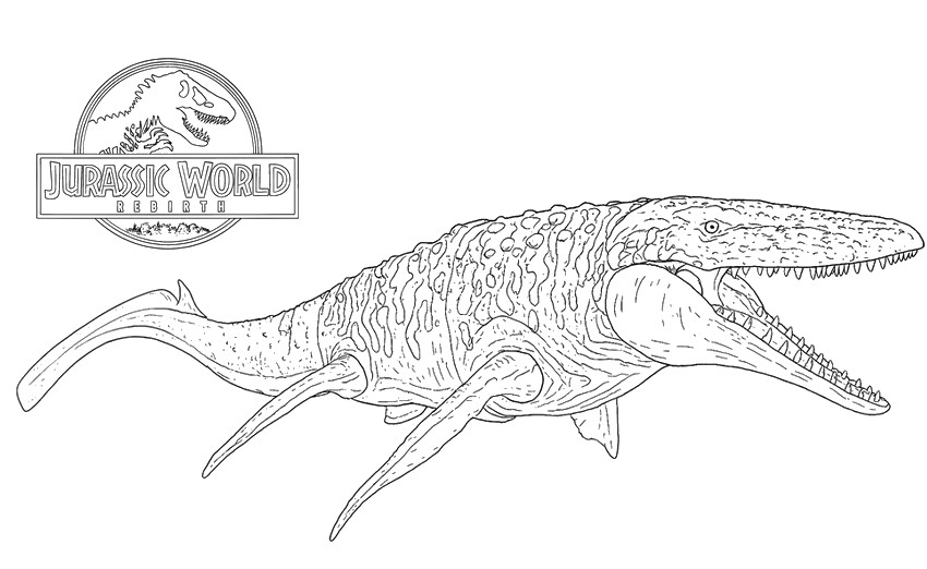 Coloring page Mosasaurus