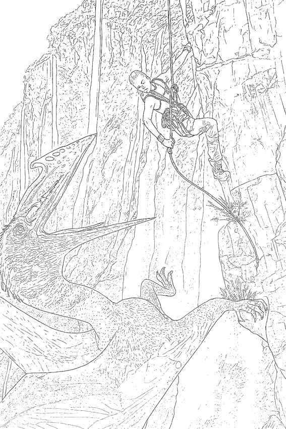 Coloring page The cliff