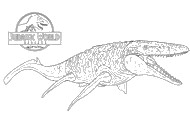 Coloriage - Mosasaurus - Jurassic World Renaissance