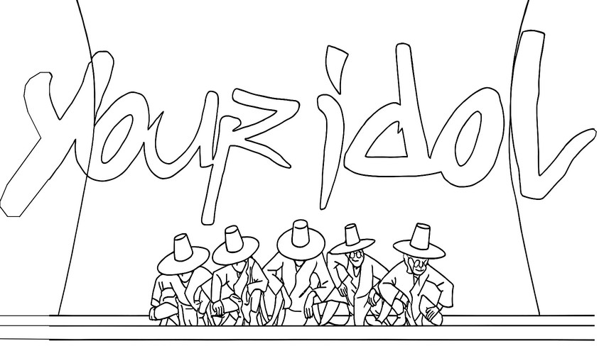 Disegno da colorare Your Idol - Saja Boys