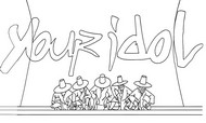 Zeichnung zum Ausmalen - Your Idol - Saja Boys - KPop Demon Hunters - Lieder