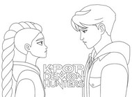 Kostenloses Ausmalbild - Free - KPop Demon Hunters - Lieder