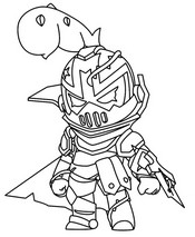 Feuille de coloriage - LILY CHEVALERESSE - Brawl Stars - Chevaliers de la table Starr