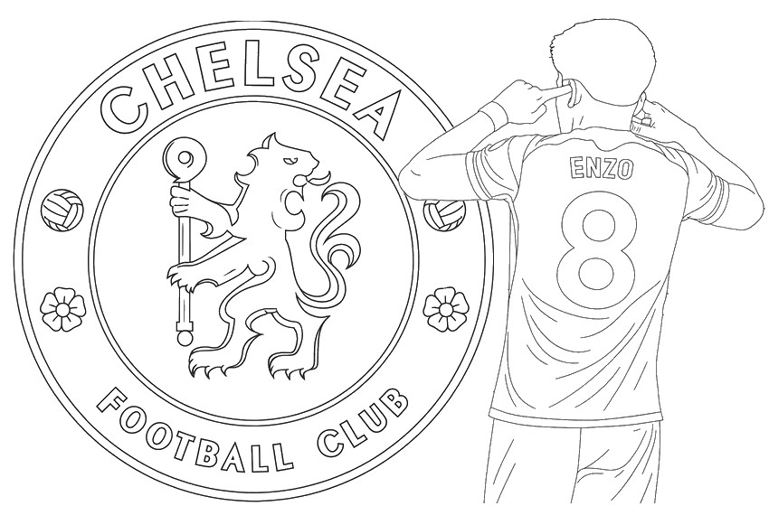 Coloring page Enzo Fernández