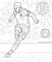 Feuille de coloriage - Reece James - Chelsea