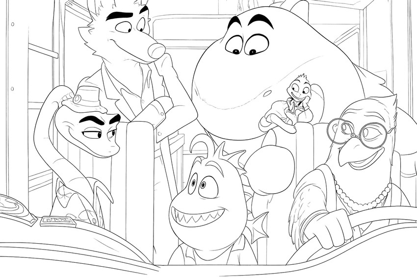 Desenho para colorir Os comparsas