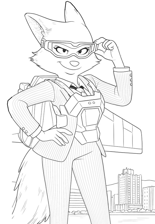 Desenho para colorir Foxington