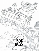 Dessin à colorier - L'affiche - Les Bad Guys 2