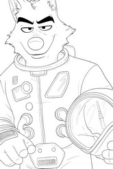 Coloriage gratuit - Monsieur Loup - Les Bad Guys 2