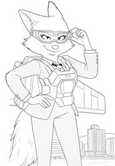 Feuille de coloriage - Foxington - Les Bad Guys 2