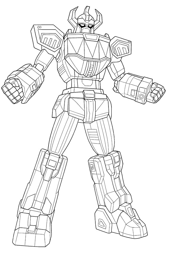 Lámina para colorear - Dino Megazord - Fortnite Shock 'N Awesome