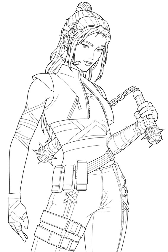 Dibujo para imprimir - Yoo-mi - Fortnite Shock 'N Awesome
