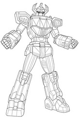 Dibujo gratuito - Dino Megazord - Fortnite Shock 'N Awesome