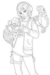 Imagen para colorear - Jugadora Mae-stra - Fortnite Shock 'N Awesome