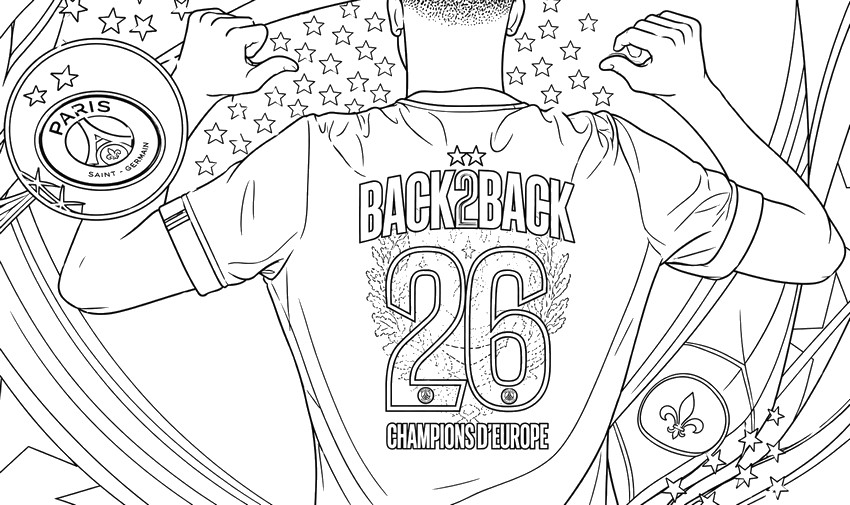 Kostenloses Ausmalbild - Back-to-Back - UEFA Champions League 2026