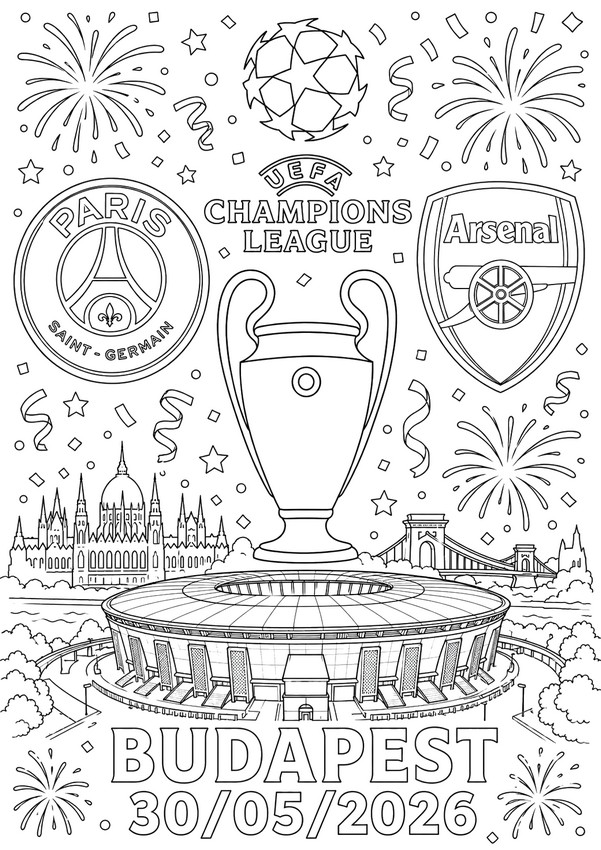 Boyanacak resim - PSG - Arsenal Finali - UEFA Şampiyonlar Ligi 2026