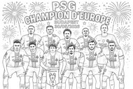 Free coloring page - PSG Champions 2026 - UEFA Champions League 2026