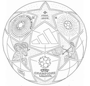 Imagen para colorear - Balón Adidas - Liga de Campeones de la UEFA 2025