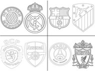 Desenho para colorir - Quartas de final - Liga dos Campeões da UEFA 2025-2026