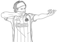 Coloriage - Anthony Gordon - Ligue des champions UEFA 2025-2026