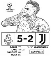 Desenho para colorir - Noa Lang (Galatasaray) - Liga dos Campeões da UEFA 2025-2026