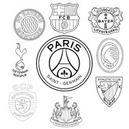 Lámina para colorear - París Saint-Germain - Liga de Campeones de la UEFA 2025