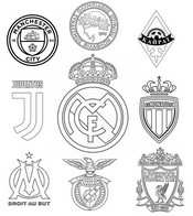 Dibujo para colorear - Real Madrid - Liga de Campeones de la UEFA 2025