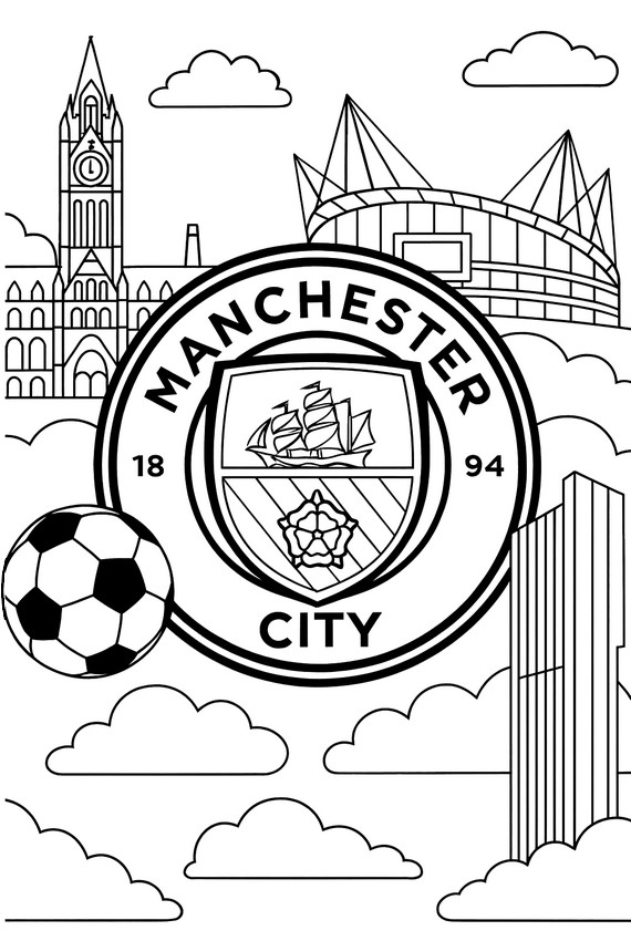 Bild zum Ausmalen - Manchester City - Premier League