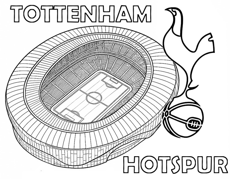 Kostenloses Ausmalbild - Tottenham Hotspur - Premier League