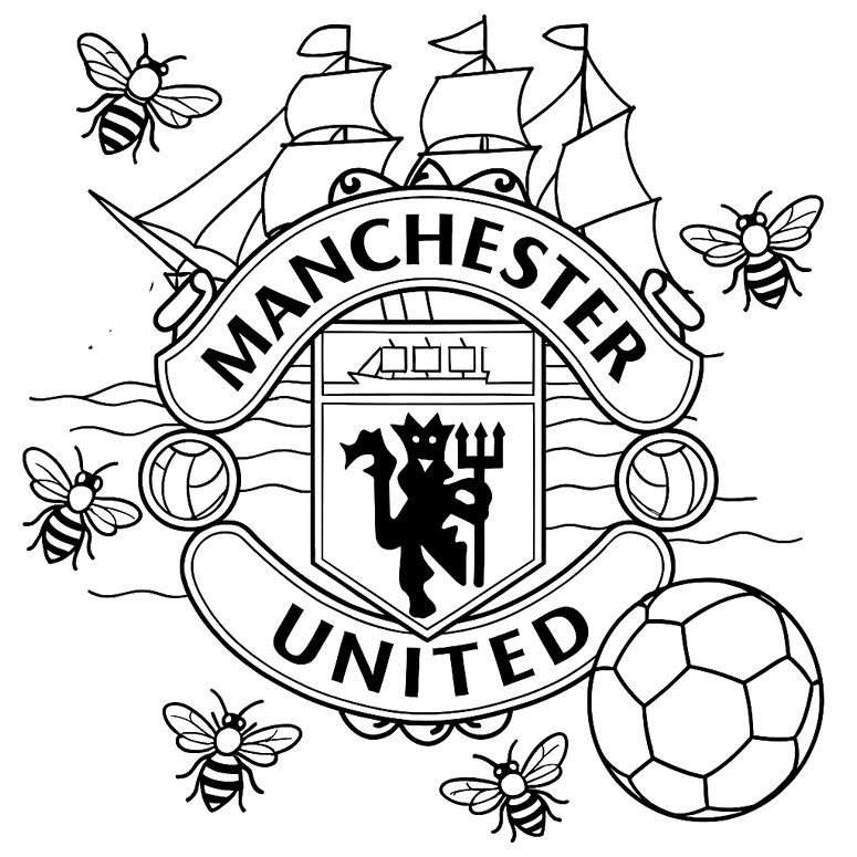 Coloring Page Premier League Manchester United 6