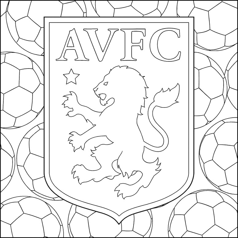 Ausmalbild zum Herunterladen - Aston Villa - Premier League