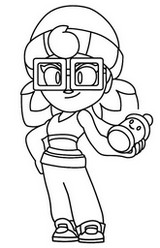 Image à colorier - Janet Tricky - Brawl Stars x Subway Surfers