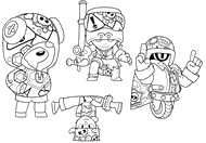 Gratis kleurplaat - Graffiti Skins - Brawl Stars x Subway Surfers