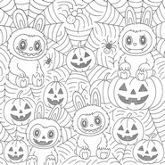 Coloriage à télécharger - Les araignées - Labubu - Halloween